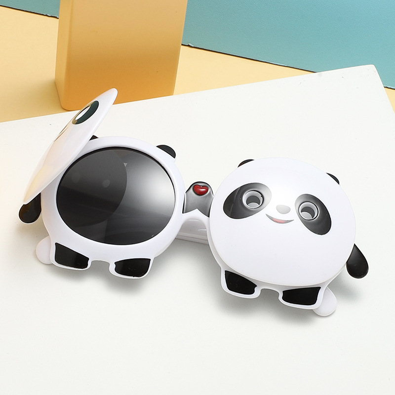 Vaikų poliarizuotos saulės akinės Panda Flip dizainu, UV400 TAC lęšiai, pilnas rėmas