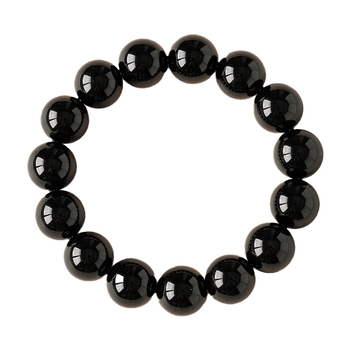 Narukvica od obsidijanskih perli, geometrijski oblik, originalni unisex dizajn