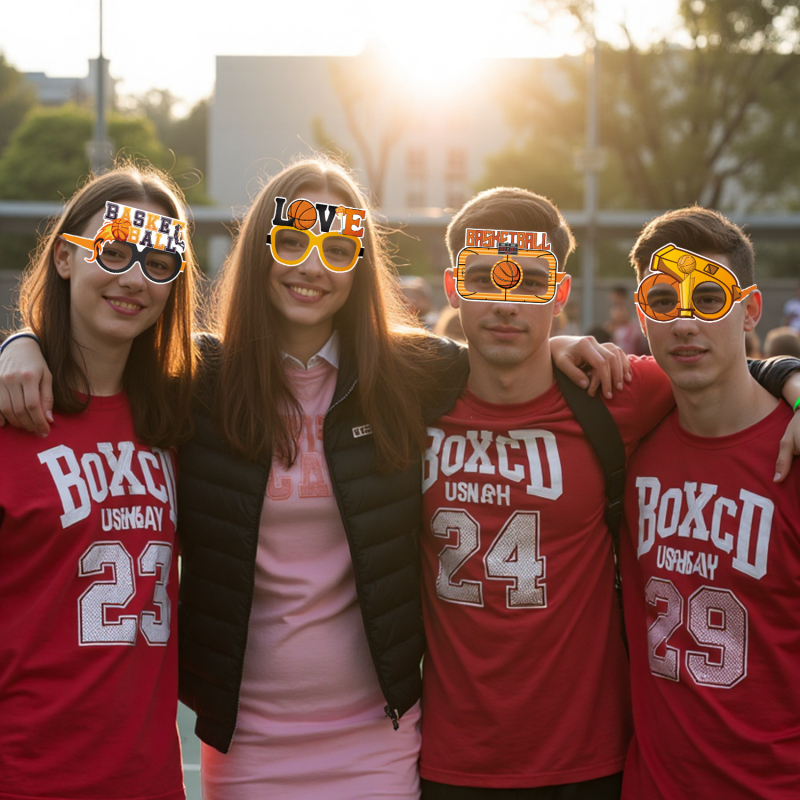 Fotopropovi za zabavu s temom košarke, papirni materijal, festivalni stil, dekor prostora