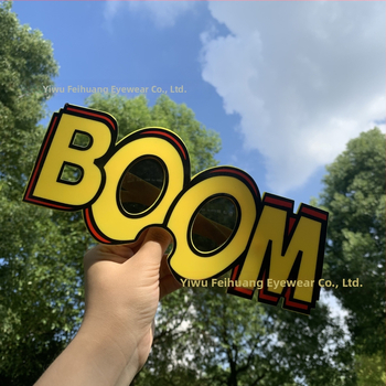 BOOM burta formu brillītes, pilns rāmis, universāls stilam ballītēm un fotogrāfijām, PC materiāls, modelis 076, zīmols Feihuang, licenciēta privātā etiķete