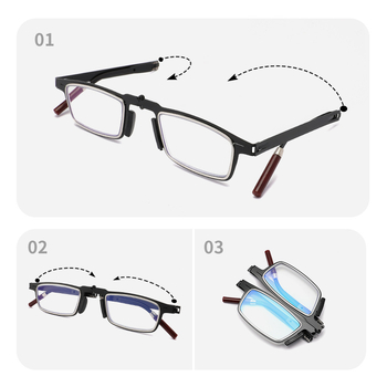 Четящи очила Berson, лещи от смола, анти-синя светлина, сгъваеми, метална рамка