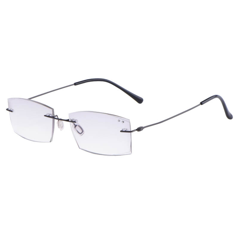 Naočale za čitanje bez okvira, kvadratni okvir, leće od smole, okvir od legure, model X751-X752-X753, pogodno za okruglo lice
