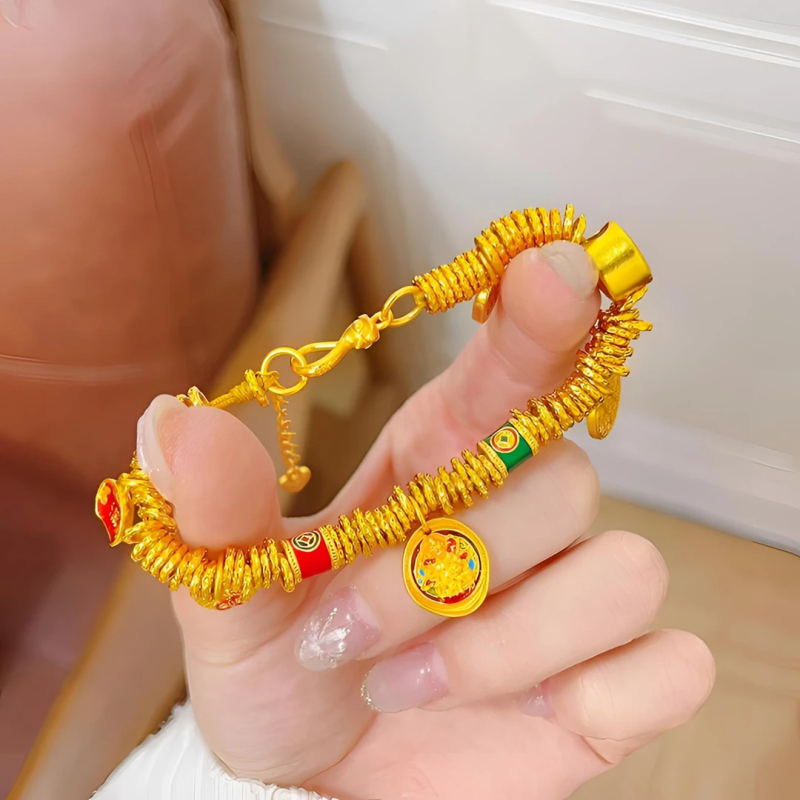 Brățară din aliaj, șnur împletit, pentru femei, lucrată manual