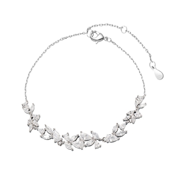 Brățară pentru femei din seria Wisteria Flower - Bai Jinrui, cupru, tratament cu diamant