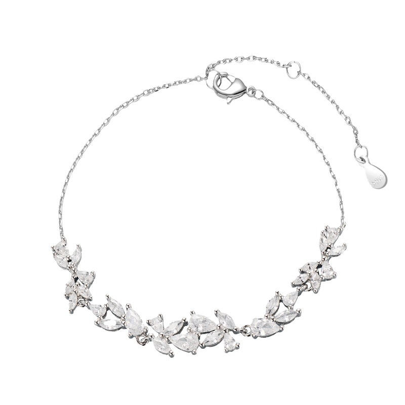 Brățară pentru femei din seria Wisteria Flower - Bai Jinrui, cupru, tratament cu diamant