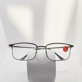 Пресбиопични очила с пълна метална рамка, ултралеки лещи от смола и защита от синя светлина