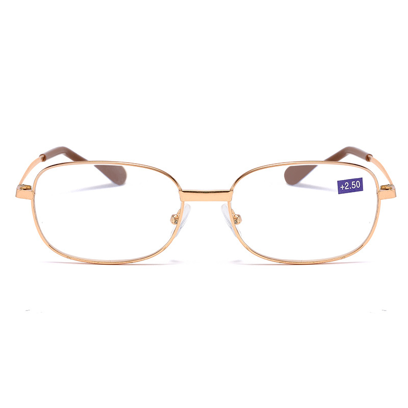 Ochelari de lectură cu ramă metalică completă, lentile din rășină, unisex, presbiopici, ramă polygonală, stil retro artistic