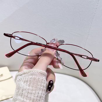 Ochelari de lectură pentru femei, lentile din rășină, protecție împotriva luminii albastre, ramă ovală, cadru complet