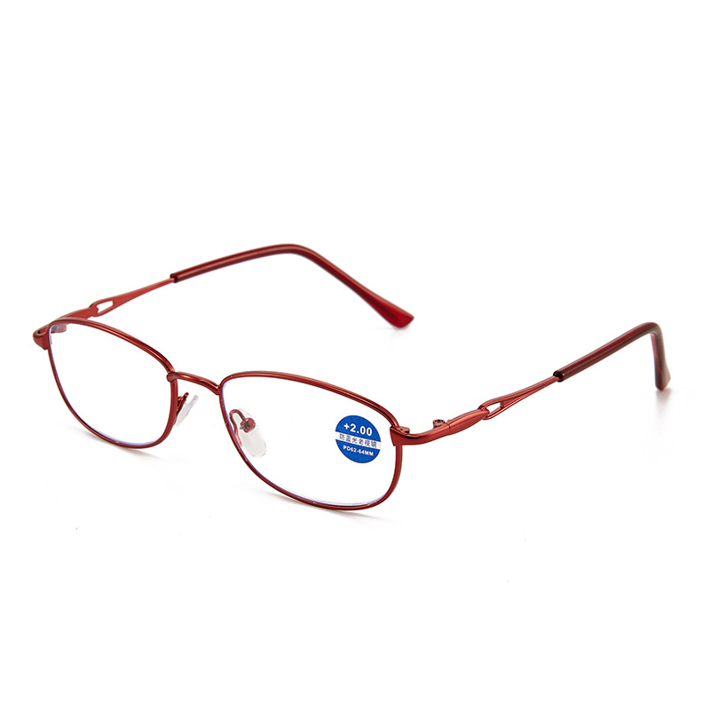 Ochelari de lectură pentru femei, lentile din rășină, protecție împotriva luminii albastre, ramă ovală, cadru complet
