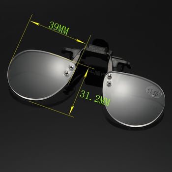 Ochelari clip pentru citit - Lentile acrilice, asferice, design clip, ramă PC, formă specială
