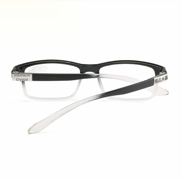 Čítacie okuliare 206 Crystal – celý rám, plastový rám, sklenené šošovky, oválny tvar tváre, dospelí
