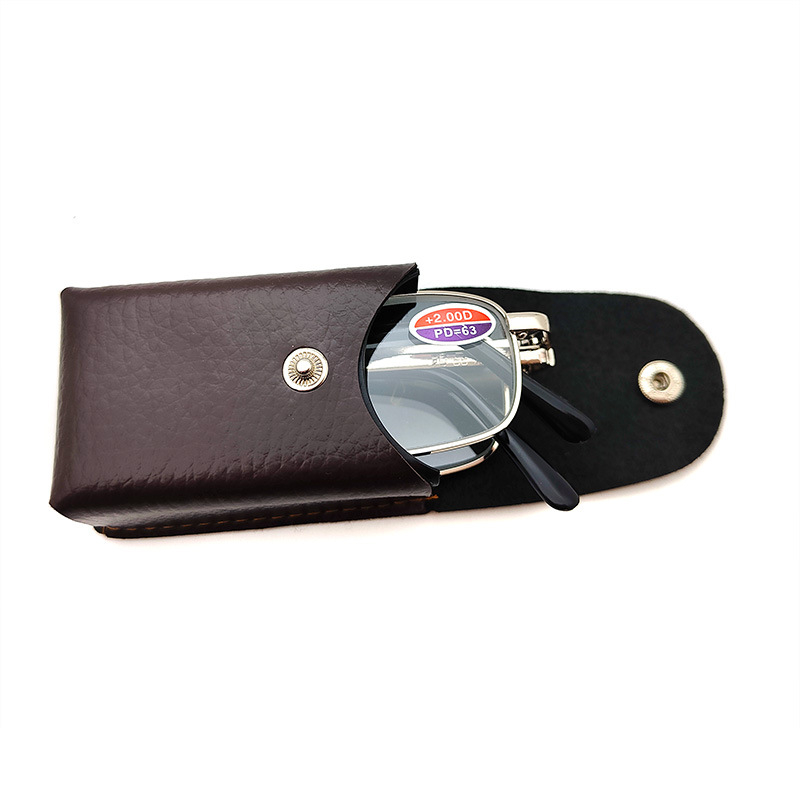 Olvasószemüveg fém kerettel és üveg lencsékkel, teljes keret, négyzetes forma, modell 1336 kis arcokra