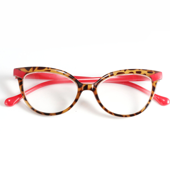 Ochelari de citit cu imprimeu leopard cat-eye, lentile acrilice anti-lumină albastră, ramă din plastic, Yonglan