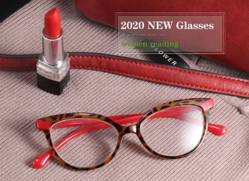 Ochelari de citit cu imprimeu leopard cat-eye, lentile acrilice anti-lumină albastră, ramă din plastic, Yonglan