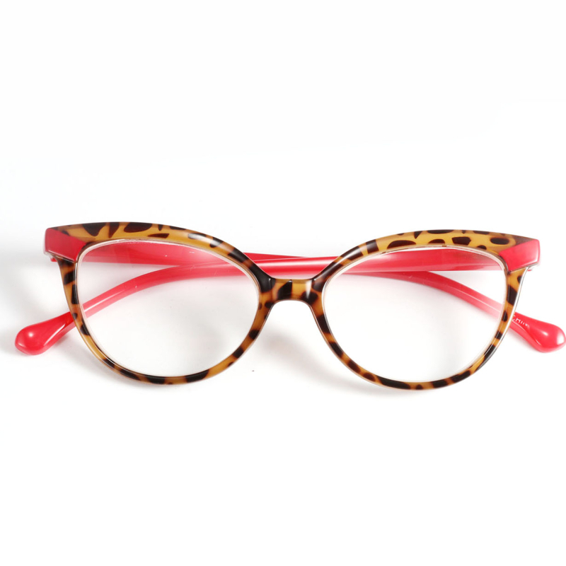 Ochelari de citit cu imprimeu leopard cat-eye, lentile acrilice anti-lumină albastră, ramă din plastic, Yonglan