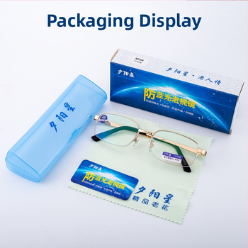 Ochelari presbiopici pentru citit, lentile PC anti-lumină albastră, ramă semi-cadru din metal, pentru bărbați