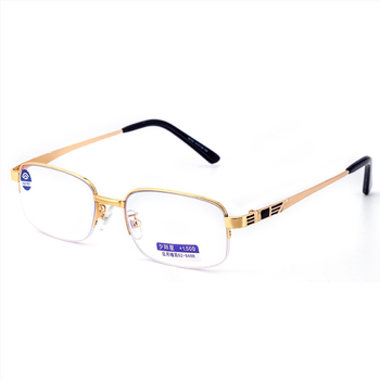 Ochelari presbiopici pentru citit, lentile PC anti-lumină albastră, ramă semi-cadru din metal, pentru bărbați