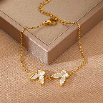 Ženska narukvica od titan čelika s geometrijskim stilom, elektroplatirana