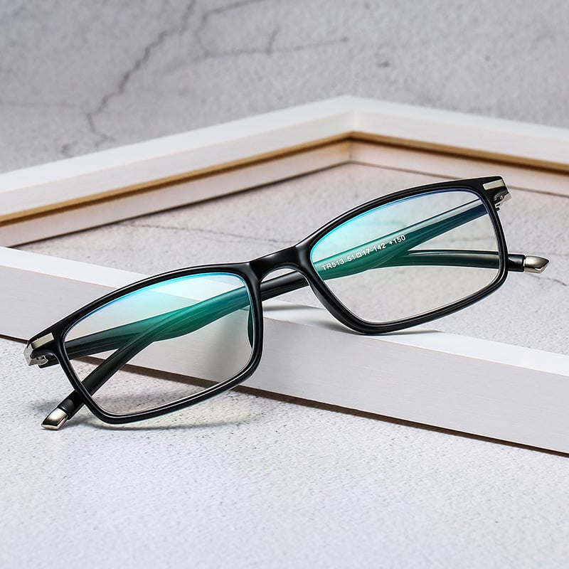 Ochelari de citit cu ramă TR90, lentile asferice, anti-blue light, formă pătrată, model 513