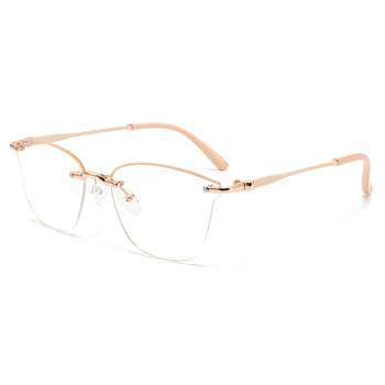 Ochelari de citit fără ramă, ultra-ușori, lentile din rășină, anti-lumină albastră, pentru față ovală