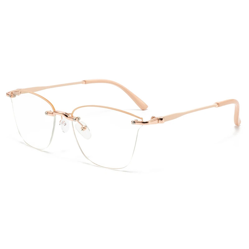 Ochelari de citit fără ramă, ultra-ușori, lentile din rășină, anti-lumină albastră, pentru față ovală