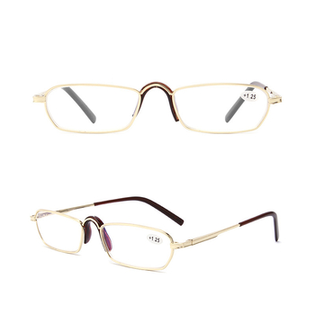 Очила за четене със квадратна рамка, пълен рамков дизайн, метална рамка от алуминий-магнезиев сплав, модел 738, лещи от акрил за възрастни