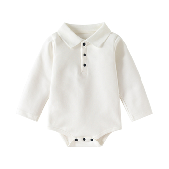 Dječji romper za bebe s dugim rukavima, unisex, 0–1 godina, 95% pamuk, proljeće/jesen, dvostruko zatvaranje
