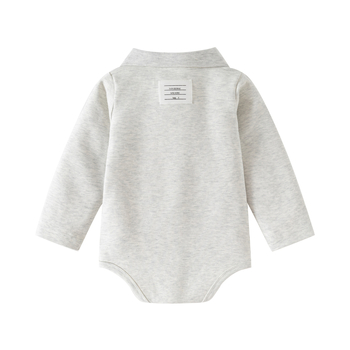 Dječji romper za bebe s dugim rukavima, unisex, 0–1 godina, 95% pamuk, proljeće/jesen, dvostruko zatvaranje
