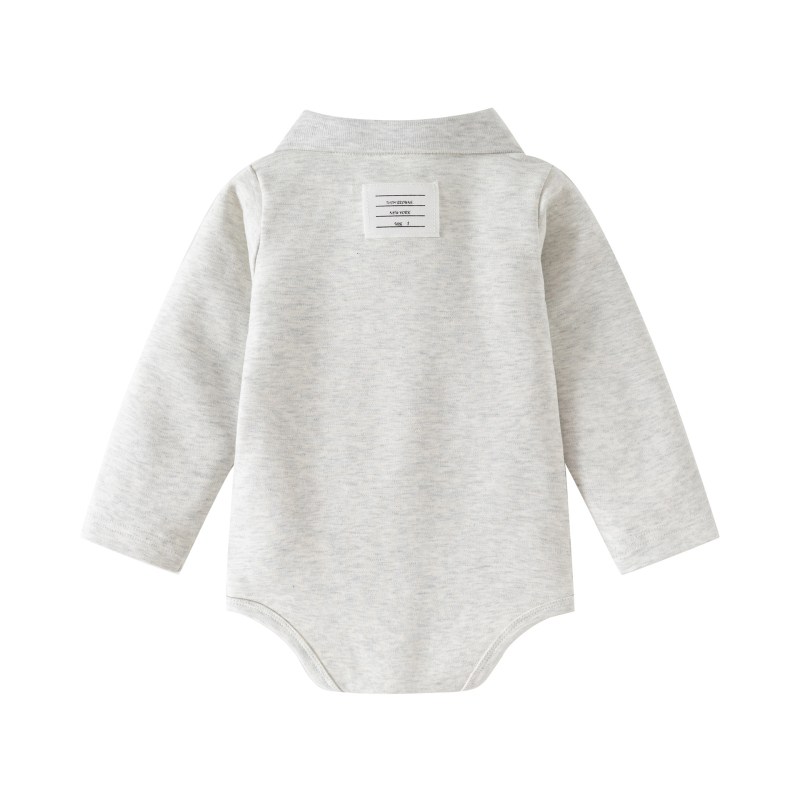 Dječji romper za bebe s dugim rukavima, unisex, 0–1 godina, 95% pamuk, proljeće/jesen, dvostruko zatvaranje