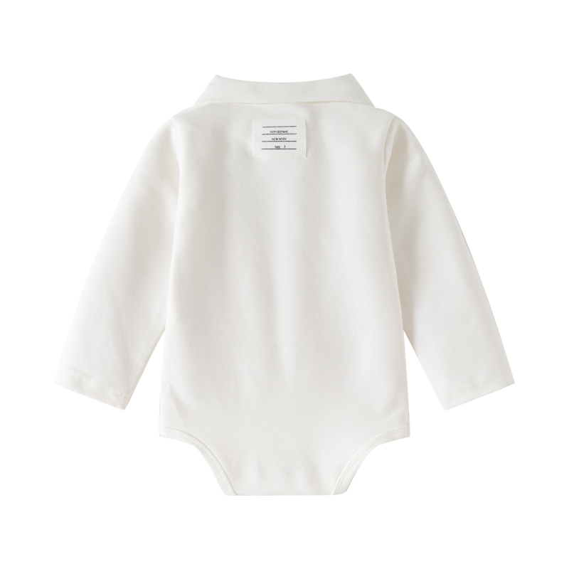 Dječji romper za bebe s dugim rukavima, unisex, 0–1 godina, 95% pamuk, proljeće/jesen, dvostruko zatvaranje