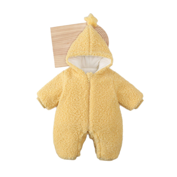 Novorodenecký overal s fleecovou podšívkou, kapucňa, dlhé rukávy, zips, vzor hviezd