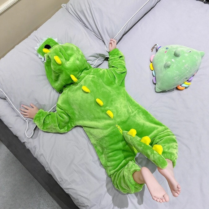 Salopetă-pijama pentru copii cu glugă – fleece coral, 80% cașmir, fermoar, pentru copii 3–8 ani, primăvara 2025