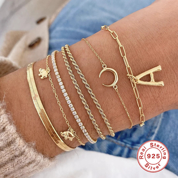 S925 strieborný tenisový reťazový náramok s mikro-vloženými detailmi pre ženy