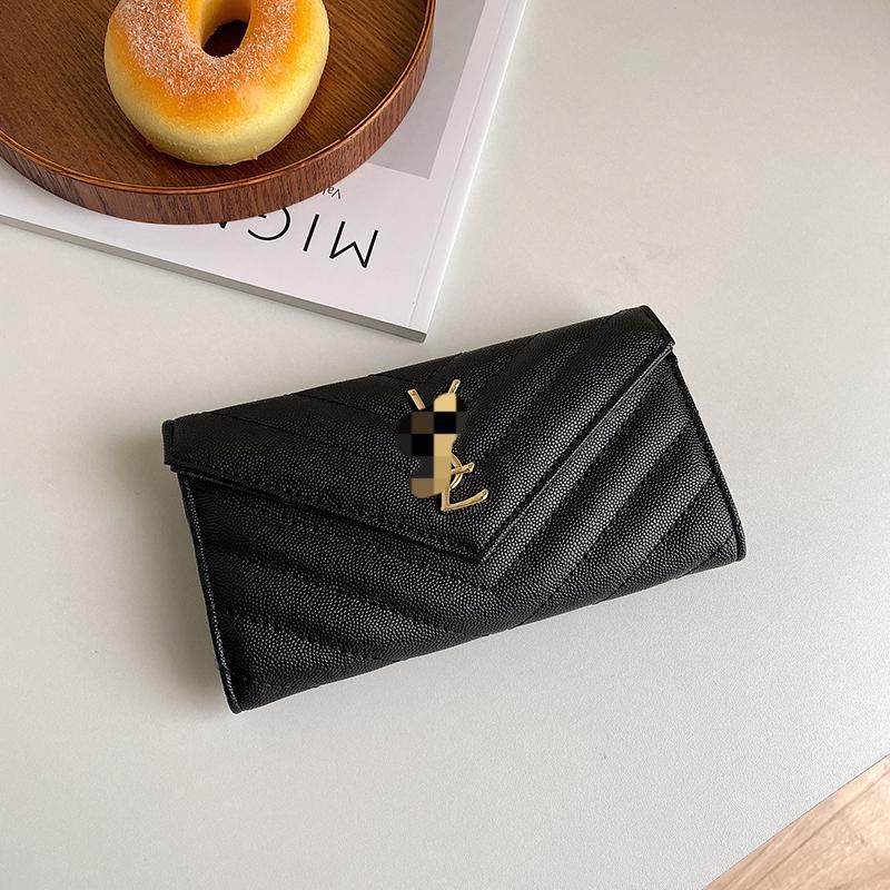 Portofel lung cu broderie rombi, model geometric, material PU, căptușeală PU, numeroase compartimente pentru carduri, compartiment mare pentru bancnote, lansare 2025