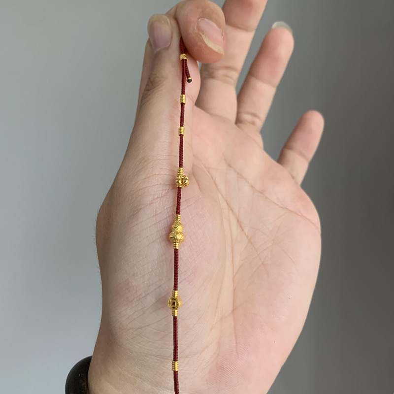 Unisex retro käsitsi punutud köis käevõru kõrvitsa ripatsiga