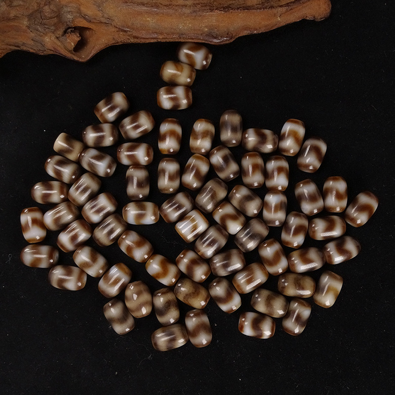 Szabad gyöngyök — Dzi achát, kiegészítők nélkül, nagykereskedelmi csomagolás, Holy Jewelry