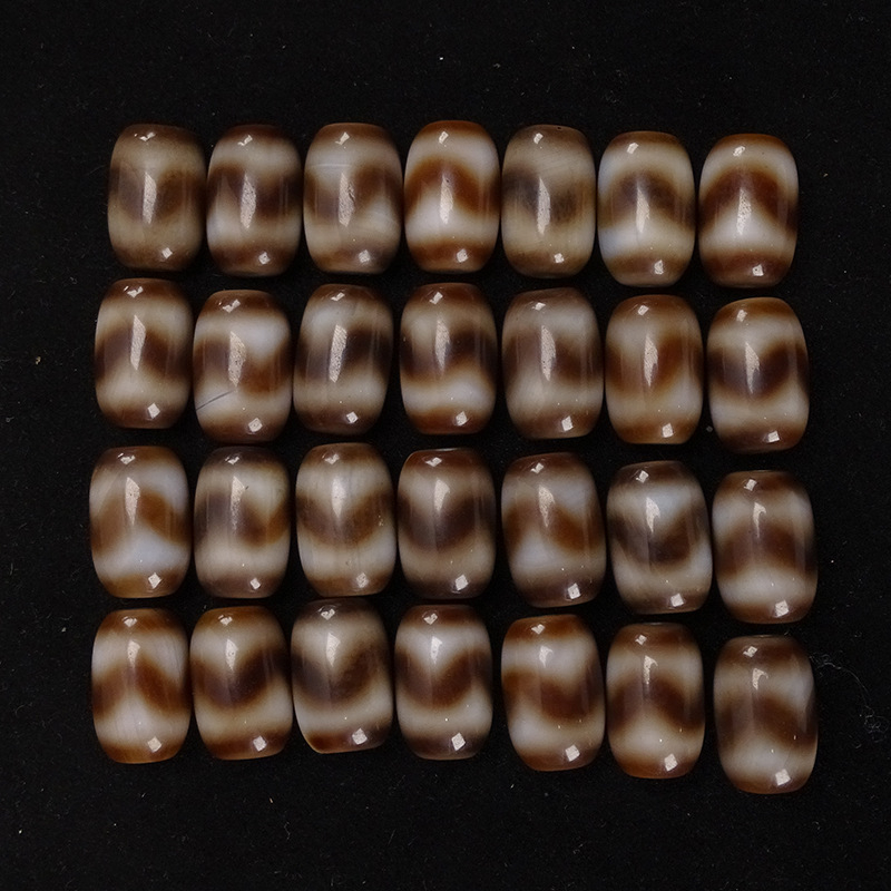 Szabad gyöngyök — Dzi achát, kiegészítők nélkül, nagykereskedelmi csomagolás, Holy Jewelry