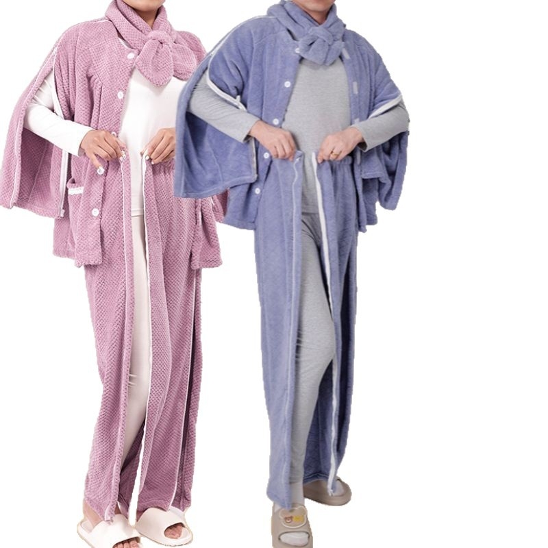 Set de îngrijire de iarnă cu căptușeală din fleece și fermoar, unisex, guler din blană, anti-murdărire