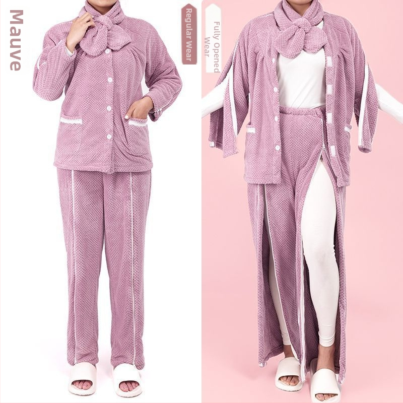 Set de îngrijire de iarnă cu căptușeală din fleece și fermoar, unisex, guler din blană, anti-murdărire