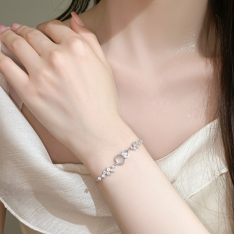 Brățară Tifani S999 Argintiu, formă arc și geometrică, stil chinez nou pentru femei