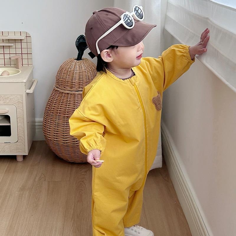 Salopetă din bumbac pentru bebeluți, o singură piesă, cu mânecă lungă, pentru nou-născuți, primăvară-vară 2025