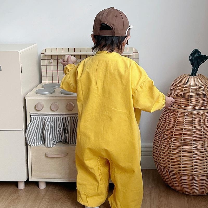 Salopetă din bumbac pentru bebeluți, o singură piesă, cu mânecă lungă, pentru nou-născuți, primăvară-vară 2025