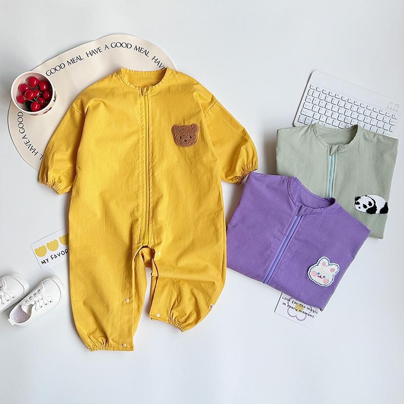 Salopetă din bumbac pentru bebeluți, o singură piesă, cu mânecă lungă, pentru nou-născuți, primăvară-vară 2025