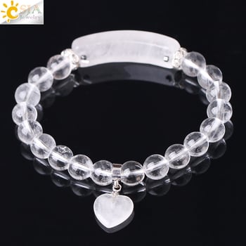 Brățară cu piatră naturală și accesorii din cupru, placare electroplatină (Model: F277; Material: Piatră naturală + accesorii din cupru; Stil: femei, personalitate)