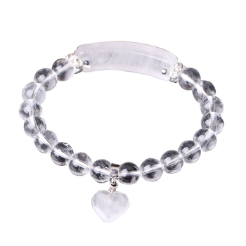 Brățară cu piatră naturală și accesorii din cupru, placare electroplatină (Model: F277; Material: Piatră naturală + accesorii din cupru; Stil: femei, personalitate)