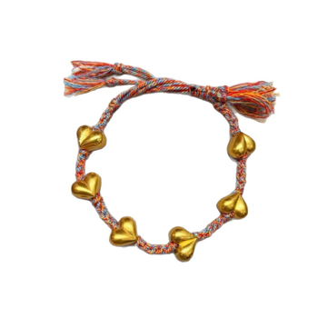 Brățară - formă inimă, unisex, stil drăguț (Material: cupru placat cu aur; Proces: electroplacare; Forma: inimă; Stil: unisex, drăguț)