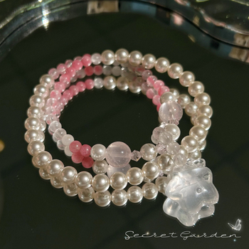 Brățară din cristale: stil modern minimalist pentru femei, formă stea, lucrat manual, tip cristal Cherry blossom rain