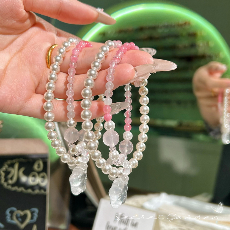 Brățară din cristale: stil modern minimalist pentru femei, formă stea, lucrat manual, tip cristal Cherry blossom rain