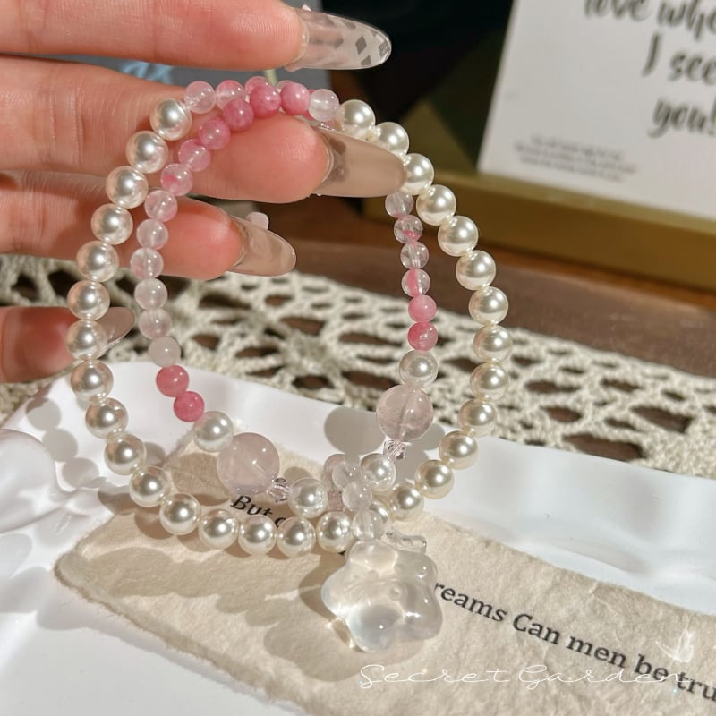 Brățară din cristale: stil modern minimalist pentru femei, formă stea, lucrat manual, tip cristal Cherry blossom rain