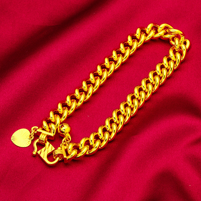 Brățară geometrică din alamă pentru bărbați, placare electrolitică, design original